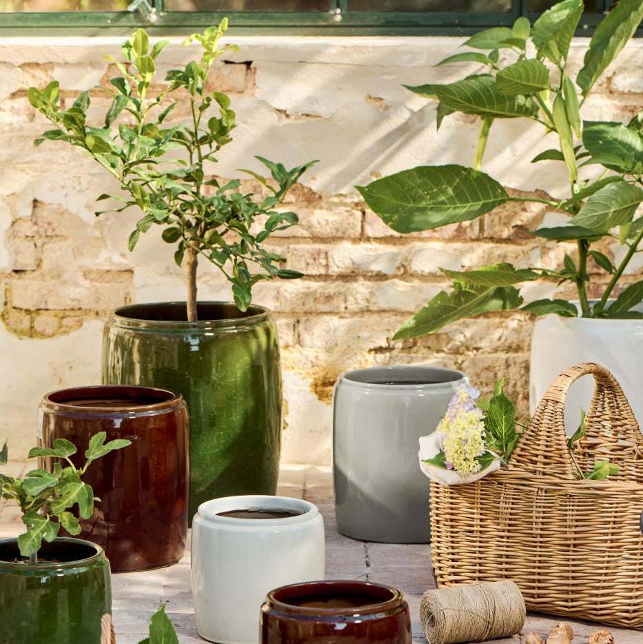 Saigon Olive Green Planters - Size Choice | Annie Mo's D