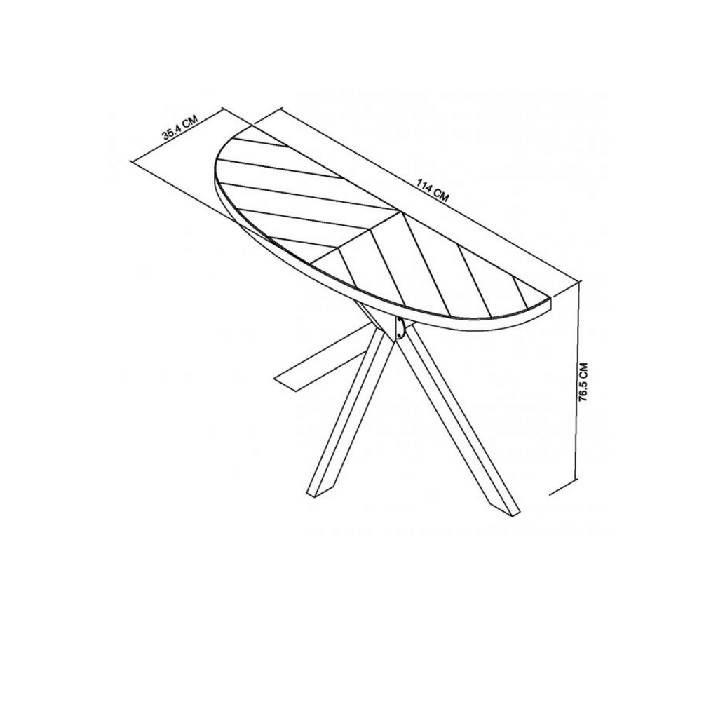 Ellipse Fumed Console Table