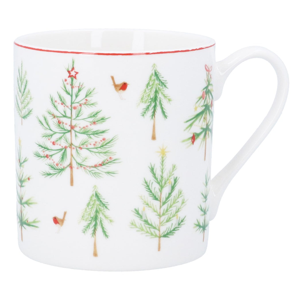 Christmas Trees New Bone China Mug 12cm | Annie Mo's