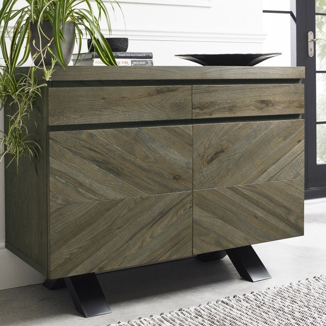 Ellipse Fumed Oak Narrow Sideboard