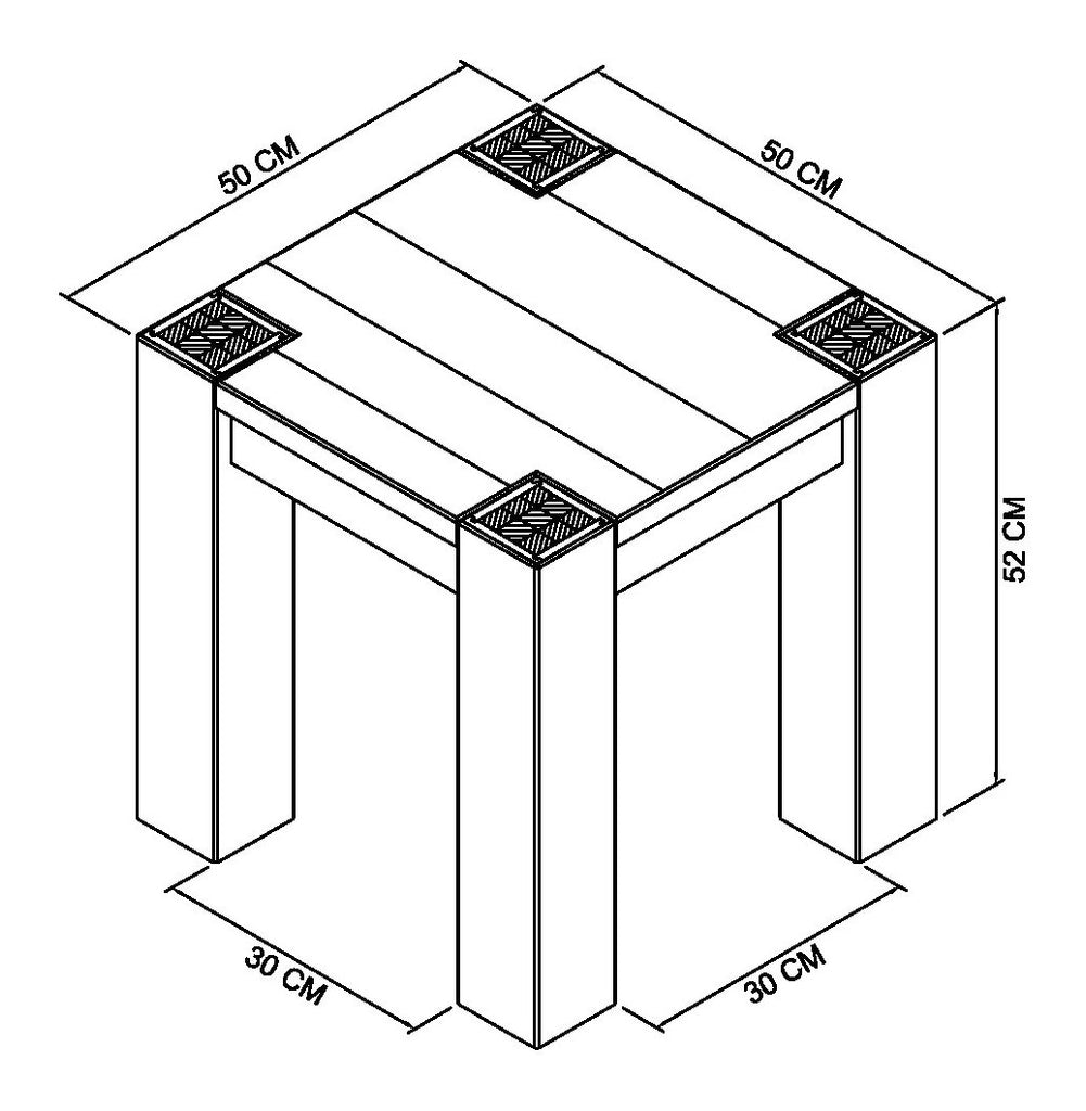 Logan Fumed Oak Lamp Table