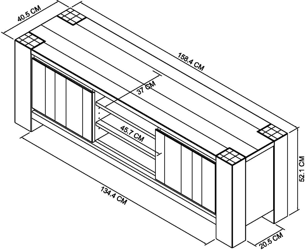 Logan Fumed Oak Entertainment Unit