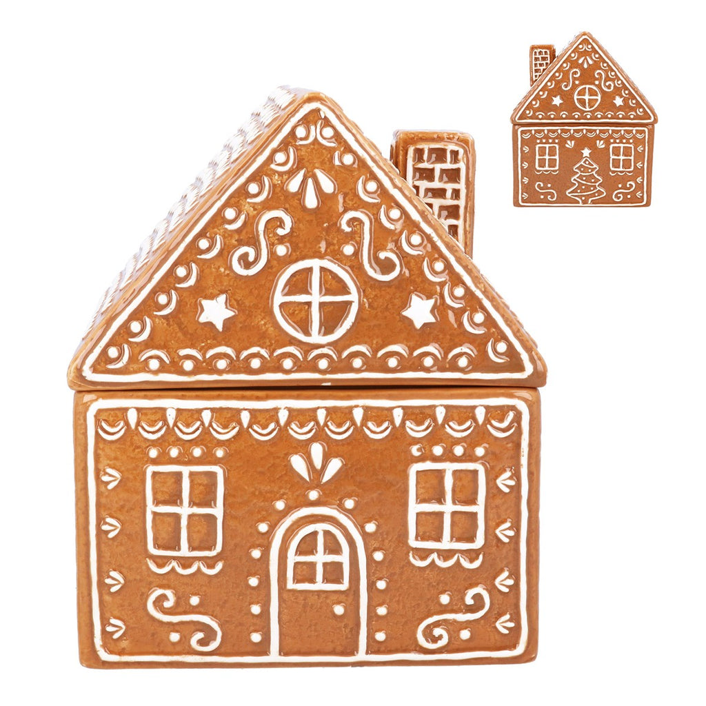 Ceramic Gingerbread House Biscuit Jar 20cm | Annie Mo's