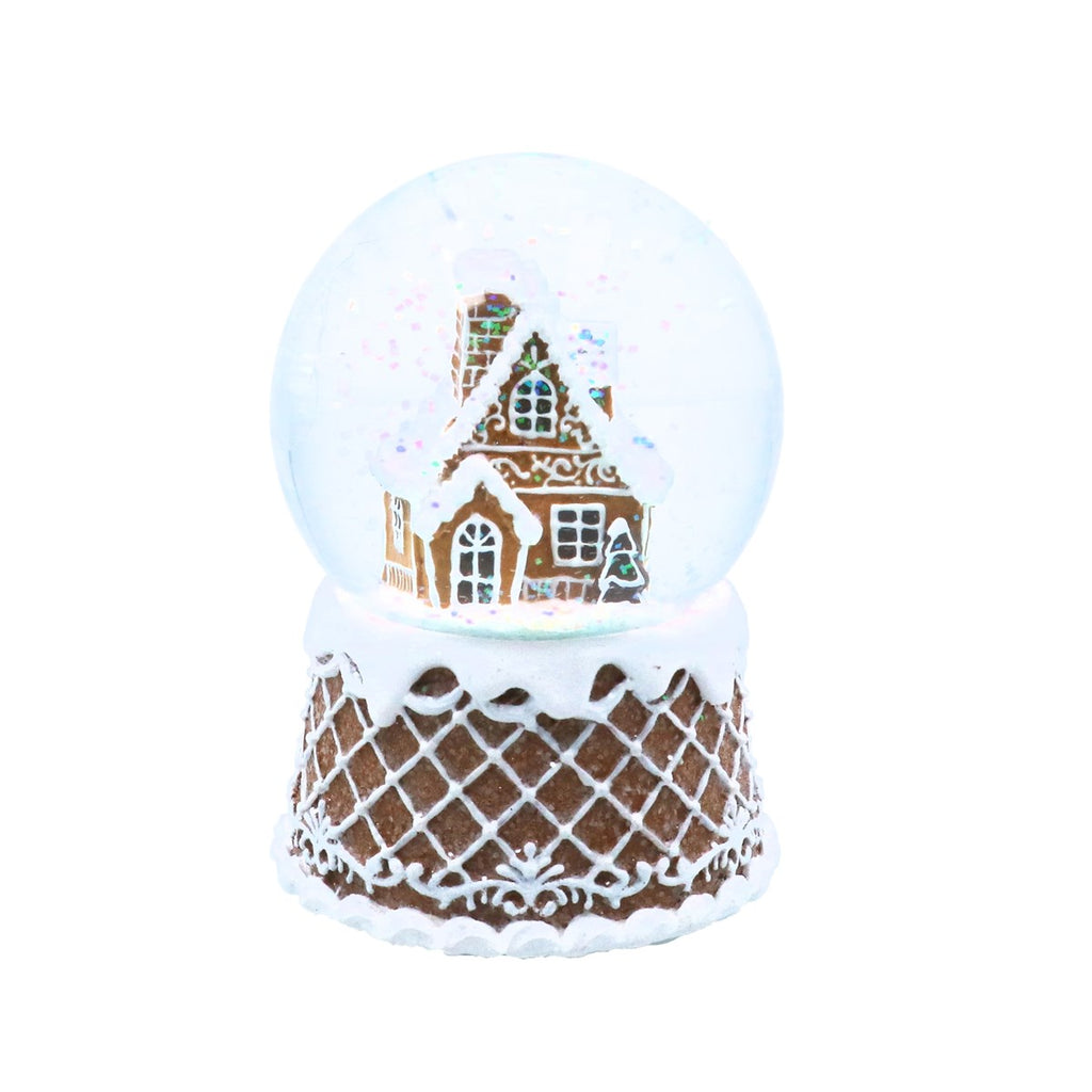Gingerbread House Musical Snow Dome 14cm | Annie Mo's
