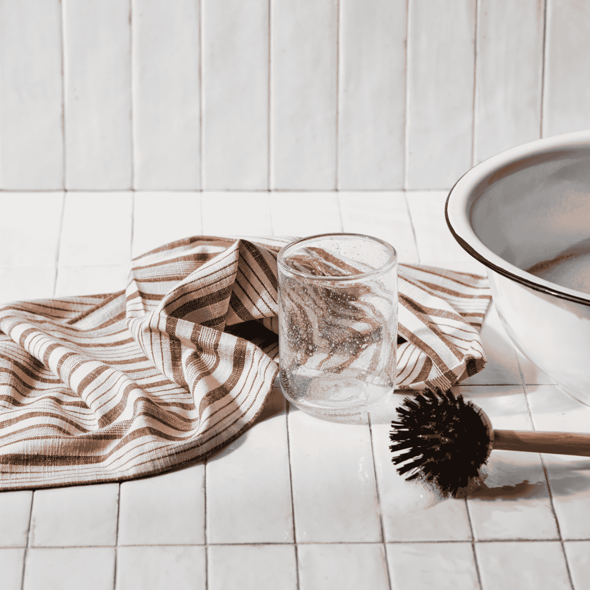 Terracotta Stripe Tea Towels - Set of Two | Annie Mo's