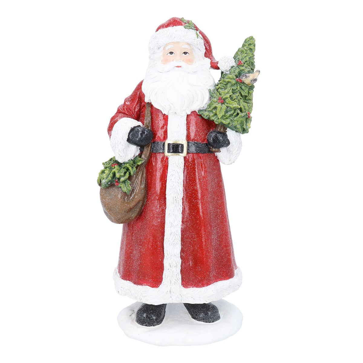 Resin Santa Ornament with Tree and Sack 33cm | Annie Mo's