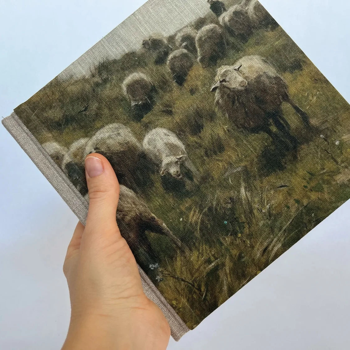 "Pastoral Sheep" Handmade Linen Hardcover Notebook | Journal | Annie Mo's