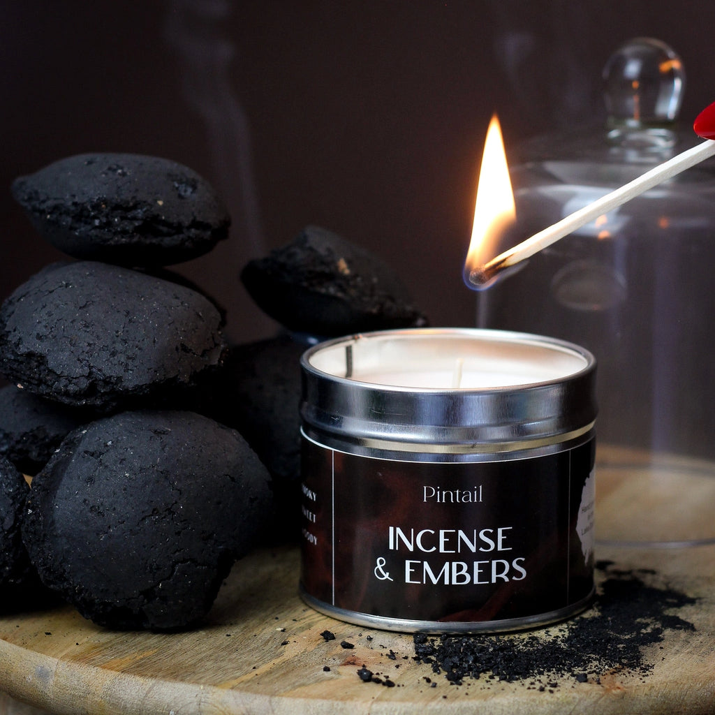 Incense and Embers Classic Tin Candle 35hr Burn Time | Annie Mo's