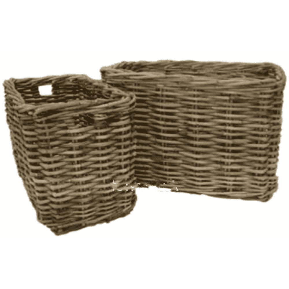 Set of Two Rectangle Baskets with Cut Out Baskets 90cm | Annie Mo's