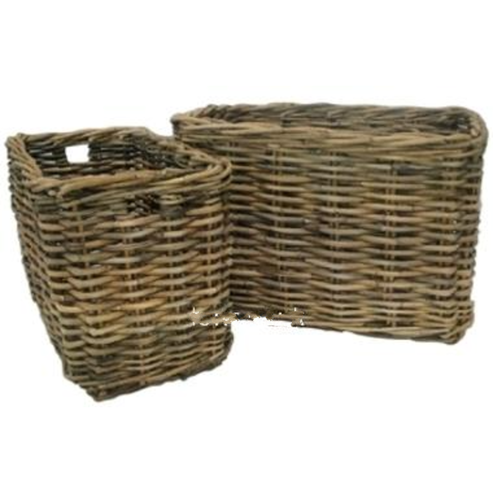 Set of Two Rectangle Baskets with Cut Out Baskets 90cm | Annie Mo's