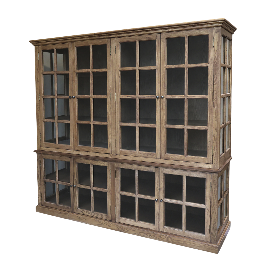 Marseille Display Cabinet with Eight Doors and Shelves 220cm