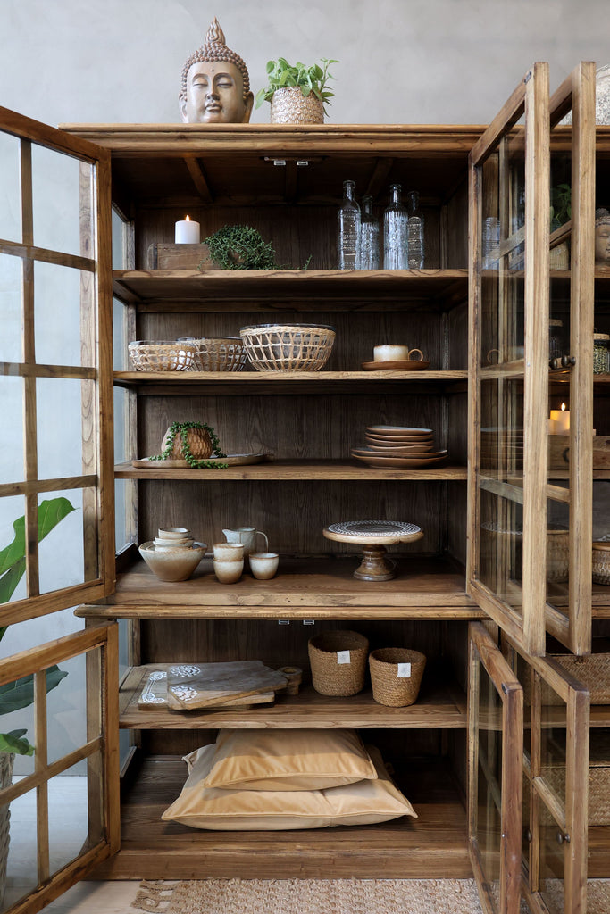 Marseille Display Cabinet with Eight Doors and Shelves 220cm