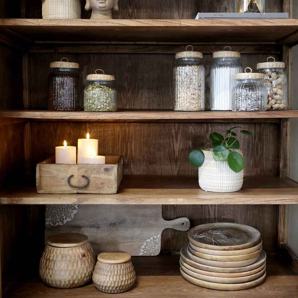Marseille Display Cabinet with Eight Doors and Shelves -H