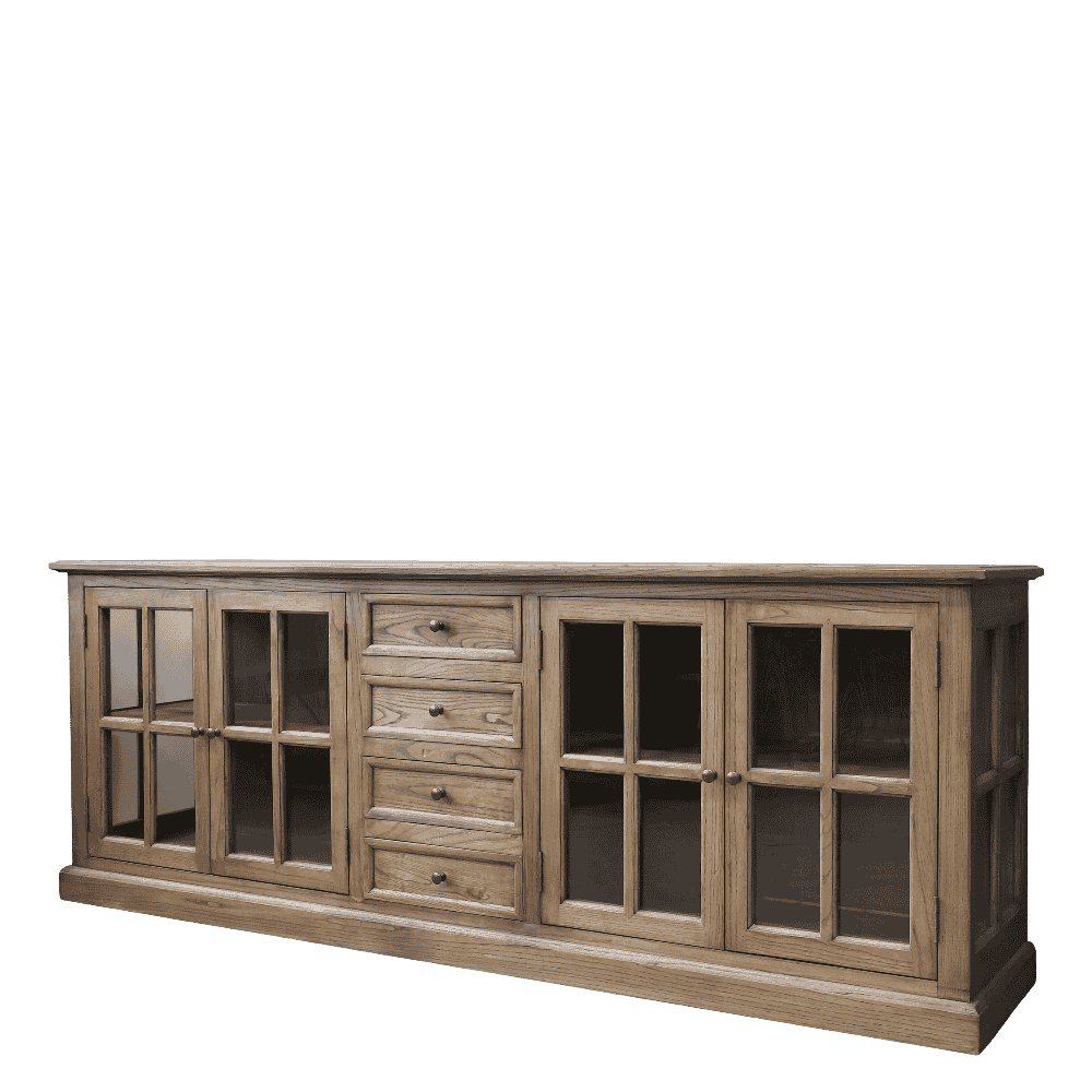 Marseille Display Sideboard with Four Doors and Four Drawers 220cm