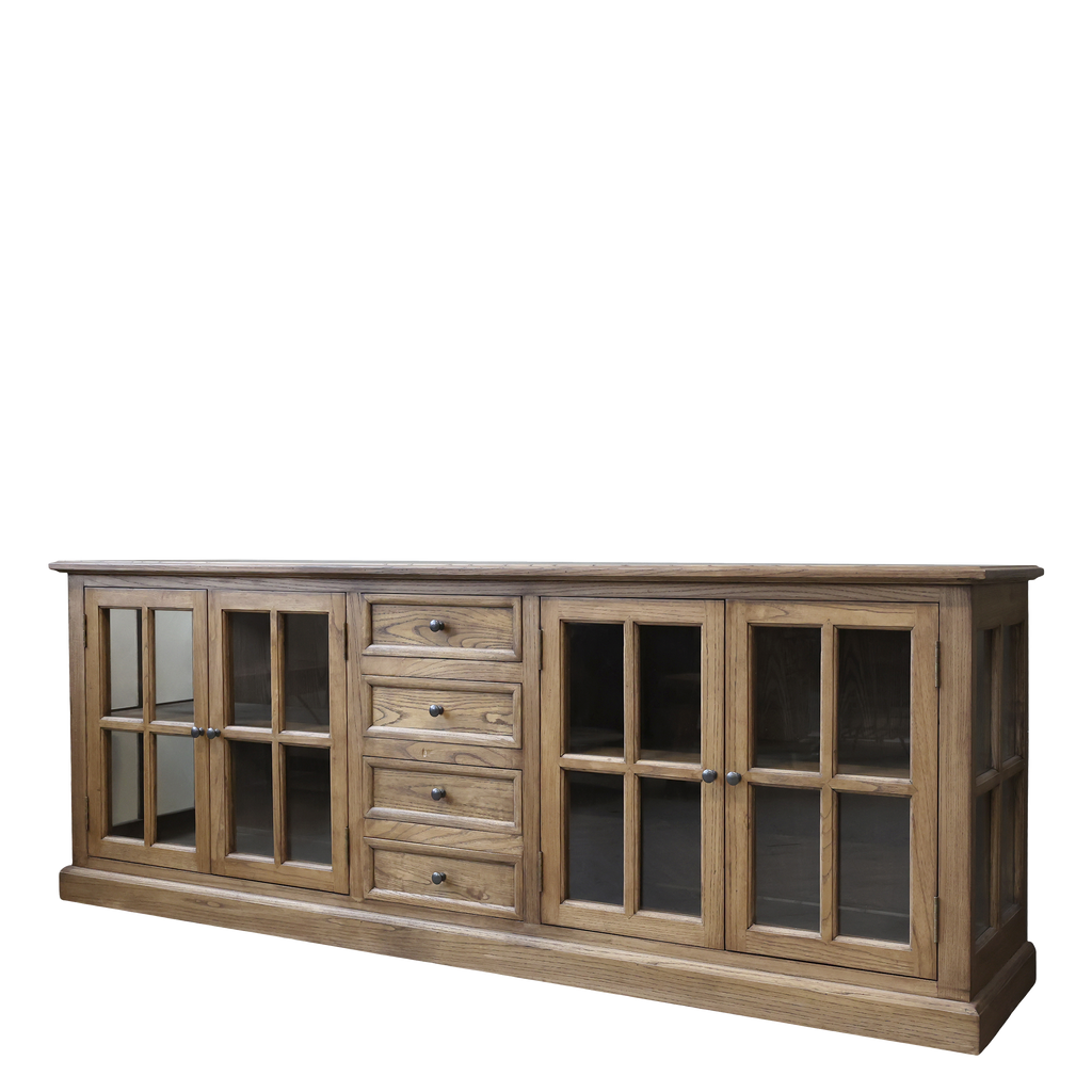 Marseille Display Sideboard with Four Doors and Four Drawers 220cm