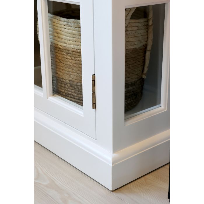 Marseille White Display Sideboard with Four Doors and Four Drawers 220cm