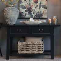 Marseille Black Console Table with Two Drawers 150cm | Annie Mo's