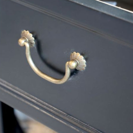 Marseille Black Console Table with Two Drawers 150cm