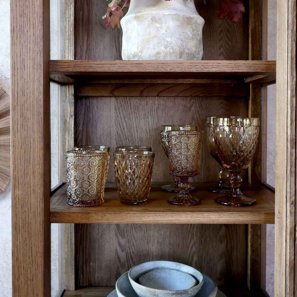 Marseille Display Cabinet with Two Doors and Shelves 60cm-G