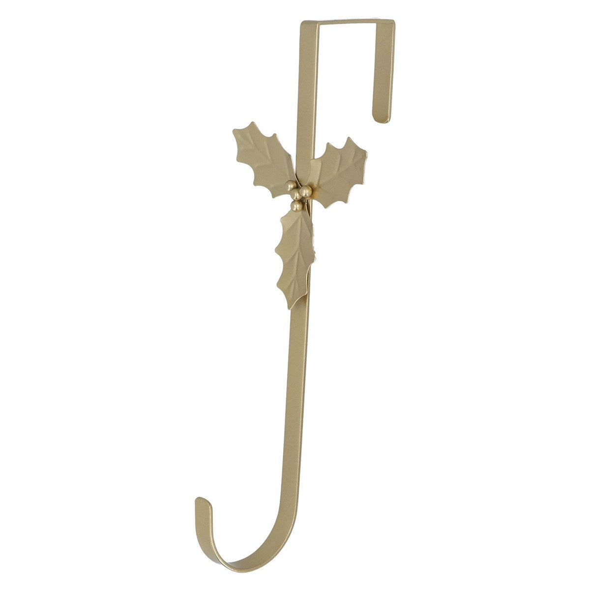 Metal Wreath Hanger 27cm - Gold Holly