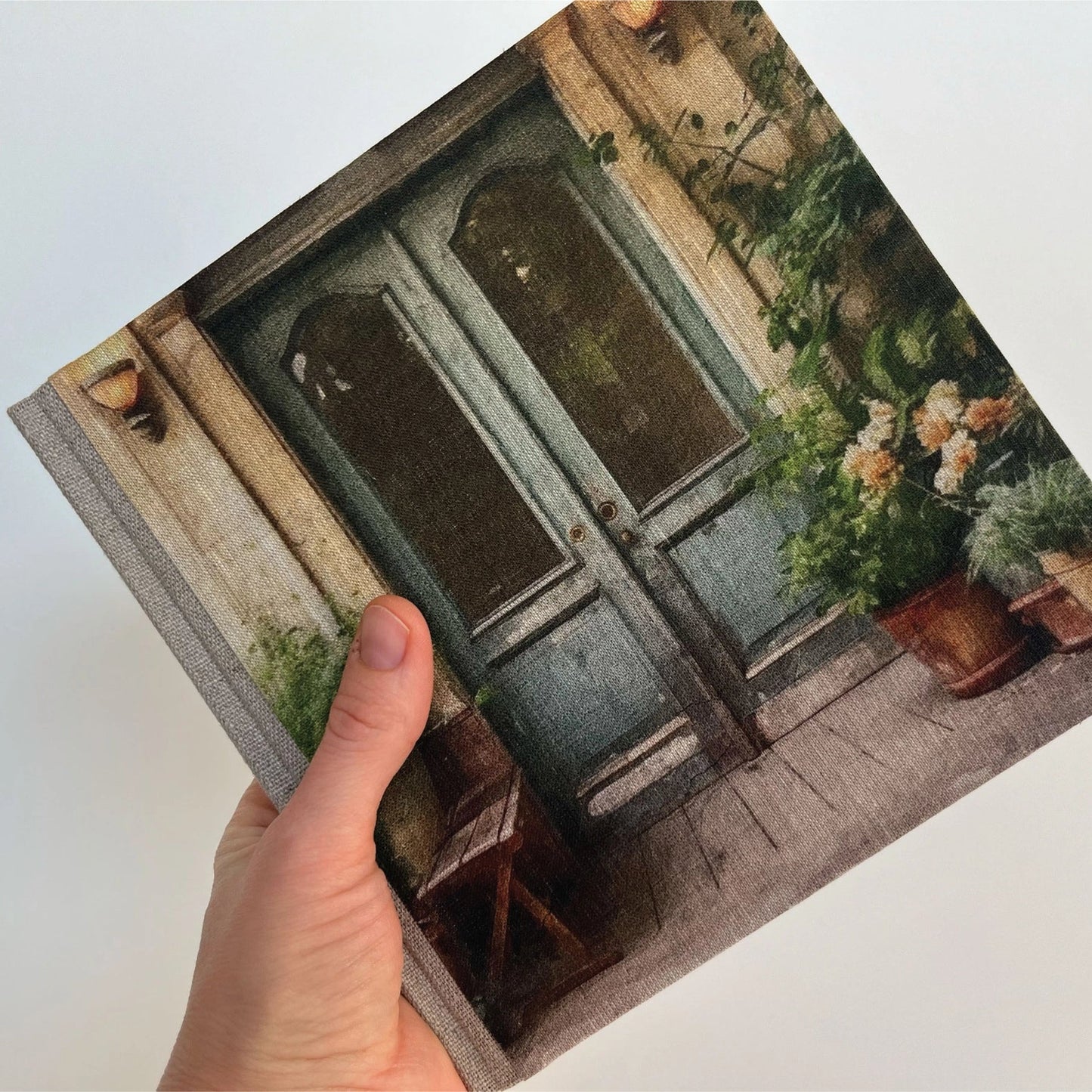 "Secret French Doors" Handmade Linen Hardcover Notebook | Annie Mo's