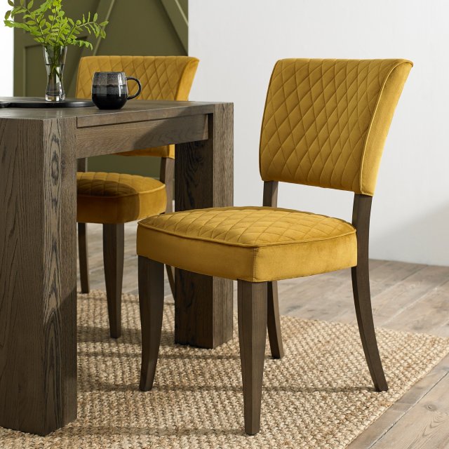 Logan Fumed Oak Upholstered Chair (Pair)