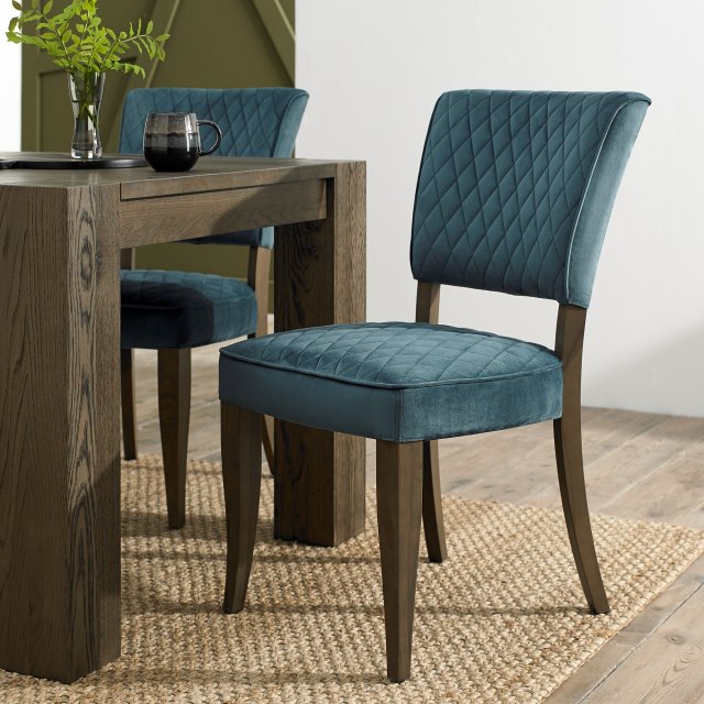 Logan Fumed Oak Upholstered Chair (Pair)