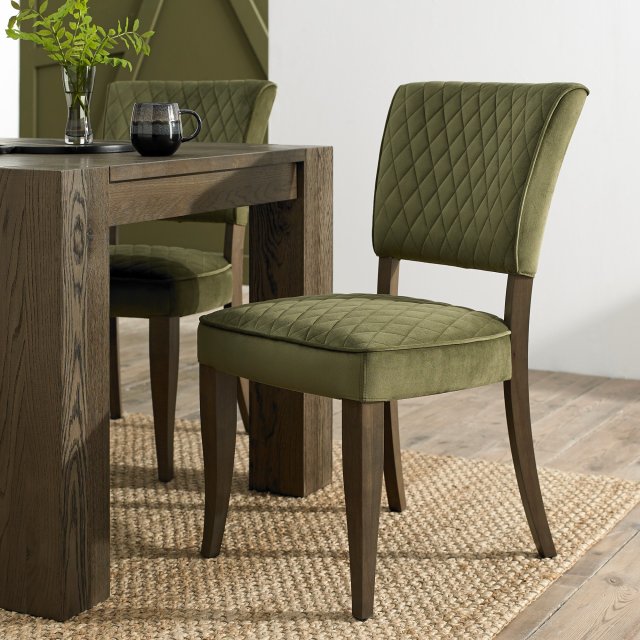 Logan Fumed Oak Upholstered Chair (Pair)