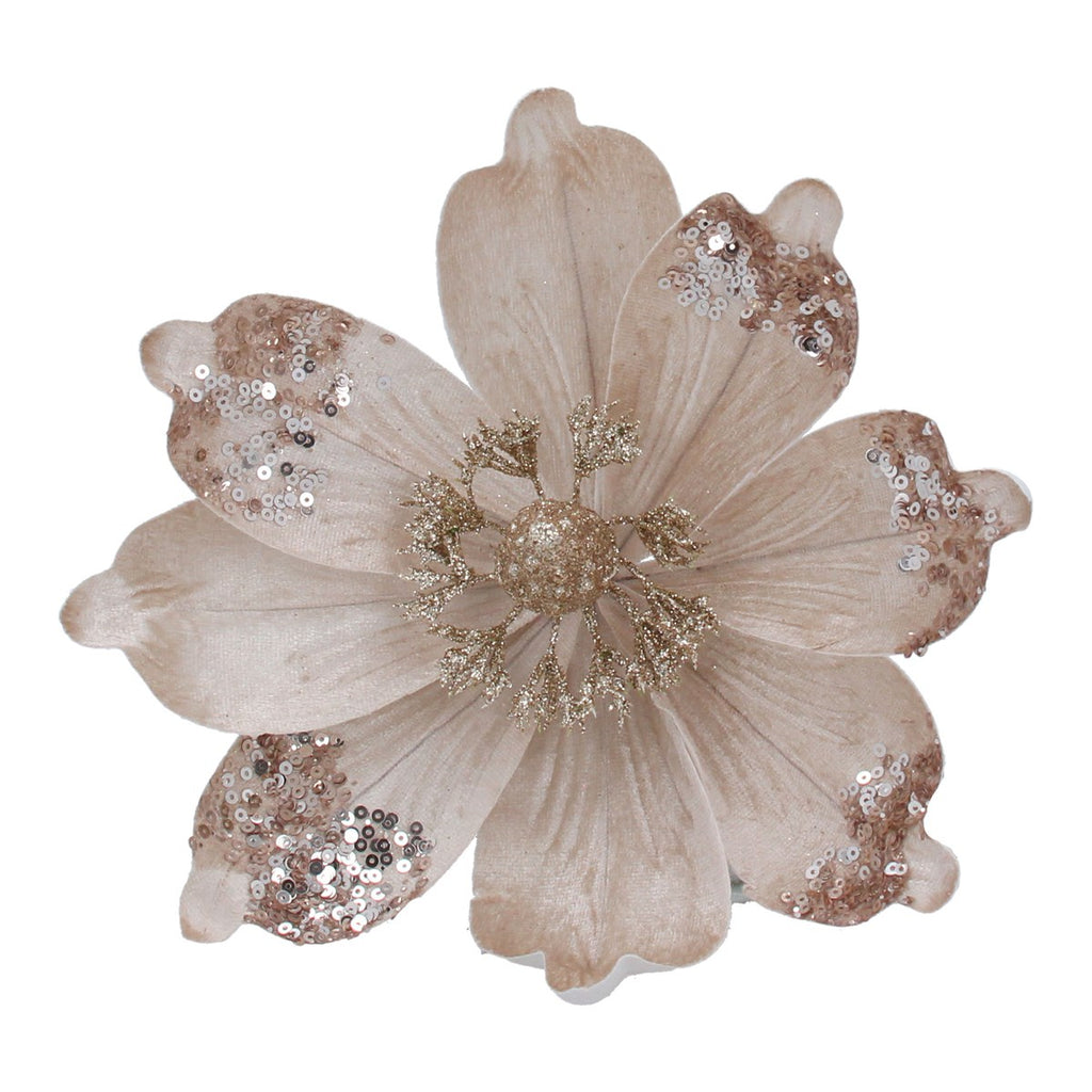 Cream & Gold Sequin Magnolia Pick 23cm | Annie Mo's