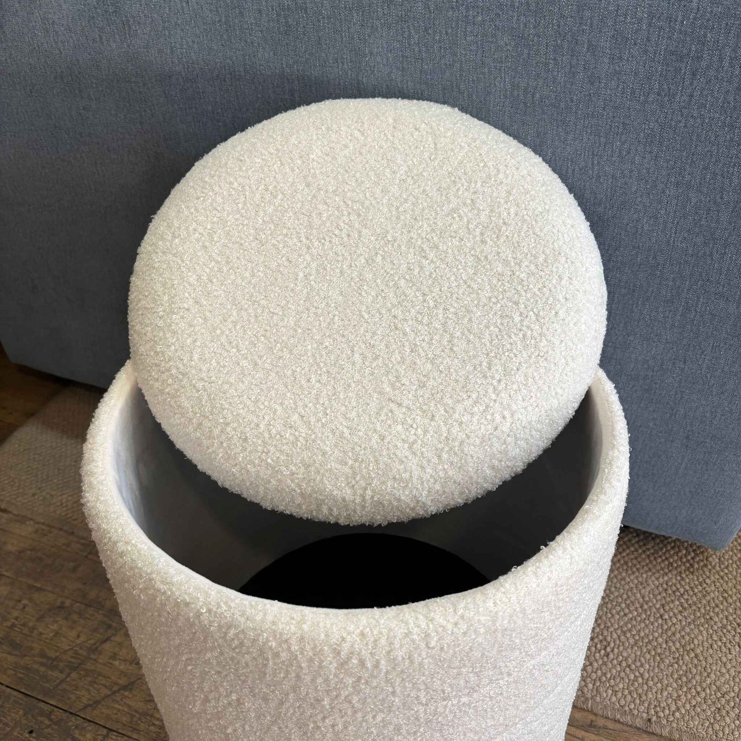 Cream Occasional Storage Stool 45cm-C