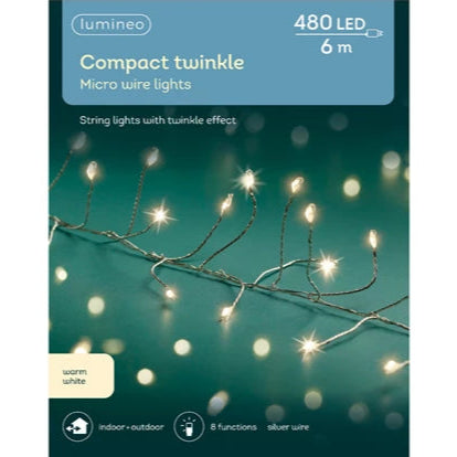 Micro LED Compact 480 LED's with 8 Function Twinkle Effect 600cm