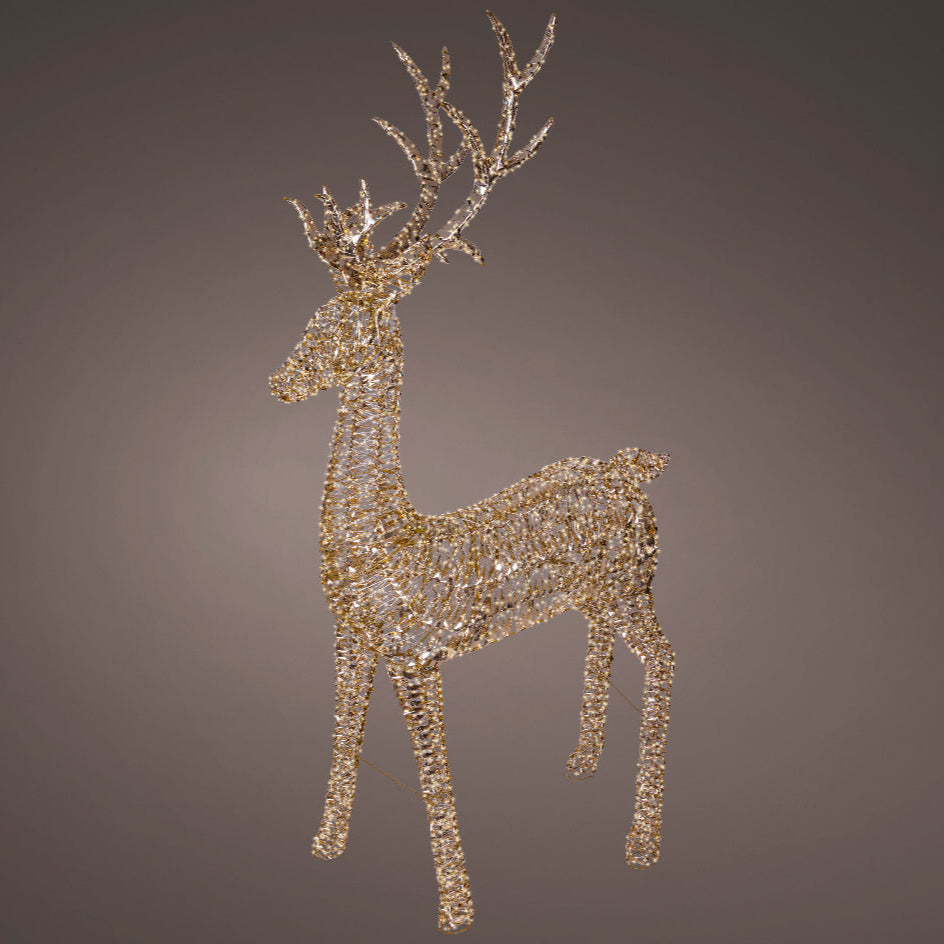 Gigantic Micro LED Reindeer with Flashing Effect for Outdoors 270cm