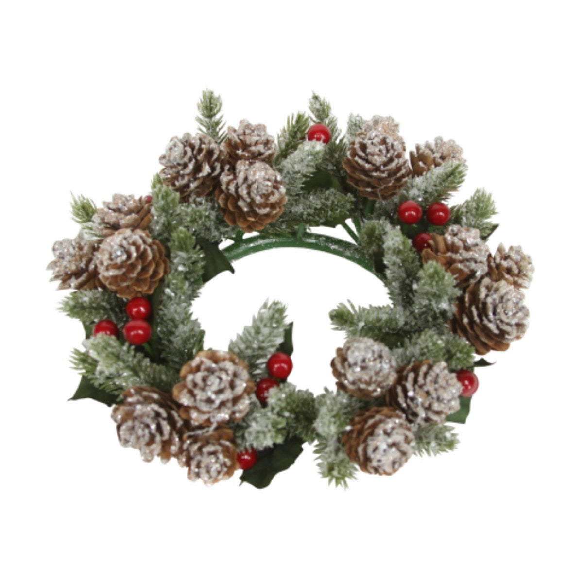 Acrylic Candle Ring 17cm - Frosted Fir/Red Berry | Annie Mo's