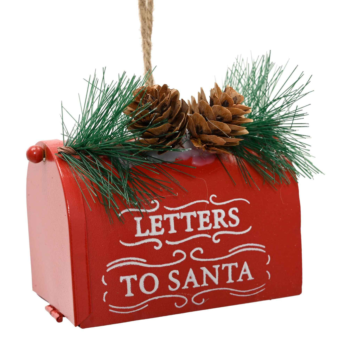 Letter to Santa - Wood Red Iron Mail Box 9cm | Annie Mo's