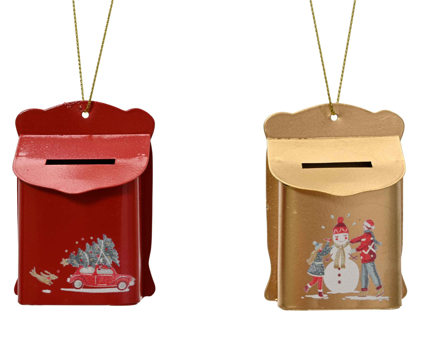 Set of Two Assorted Iron Mini Mail Boxes 7cm | Annie Mo's