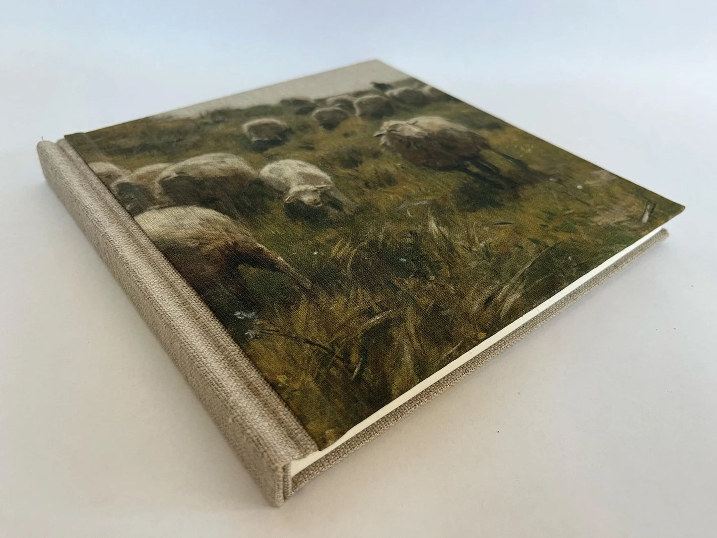 "Pastoral Sheep" Handmade Linen Hardcover Notebook | Journal