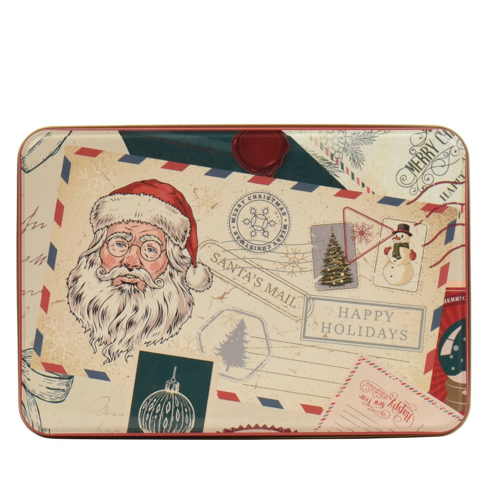 Set of Three Santa Print Tins 19cm L | Annie Mo's