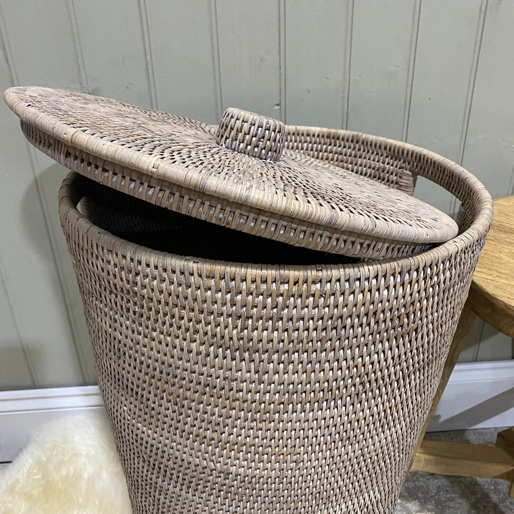 Artisan Weave Laundry Basket with Lid 65cm | Annie Mo's D