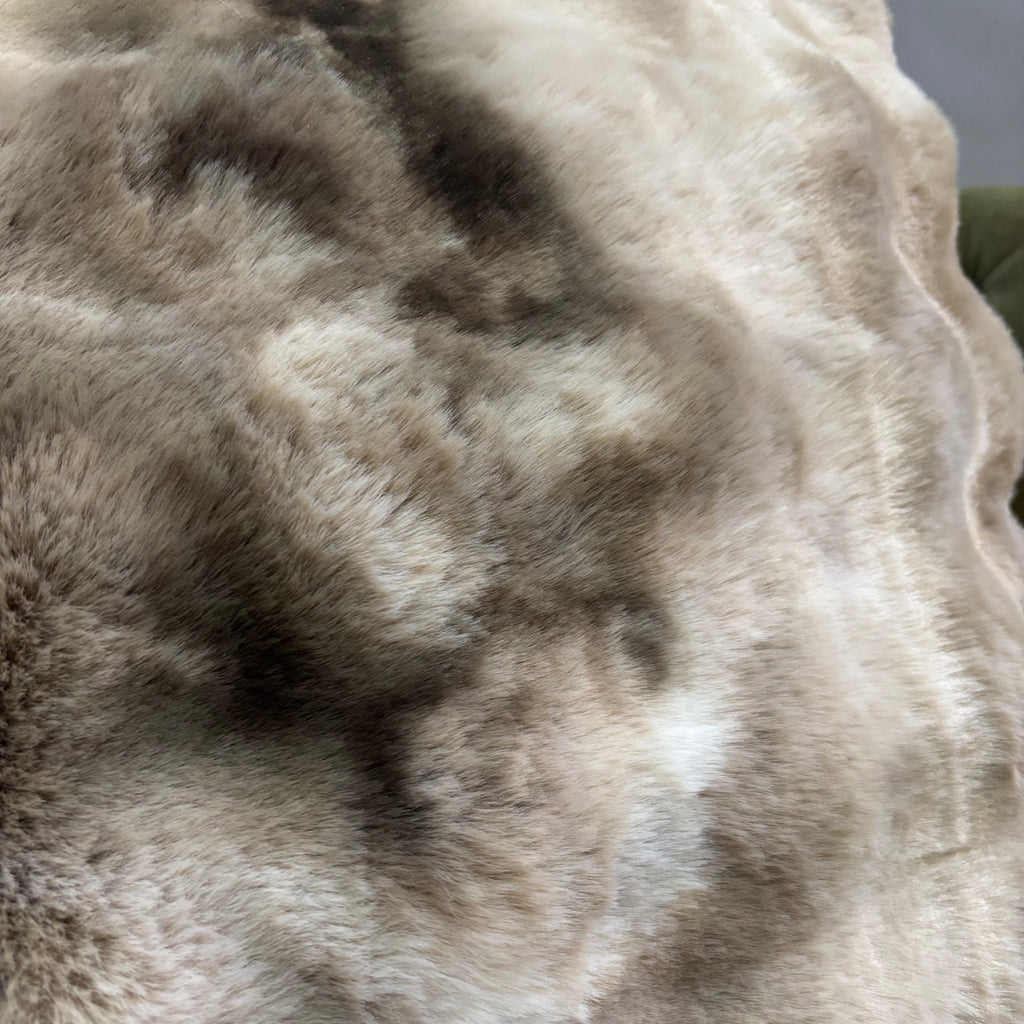 LUXURY NATURAL TEXTURED FAUX FUR CUSHION 50 X 50
