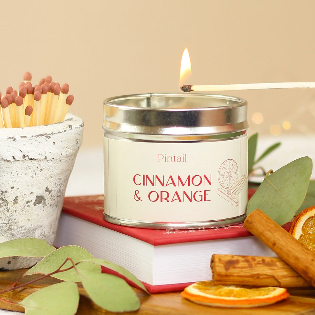 Cinnamon and Orange Classic Tin Candle 35hr Burn Time | Annie Mo's