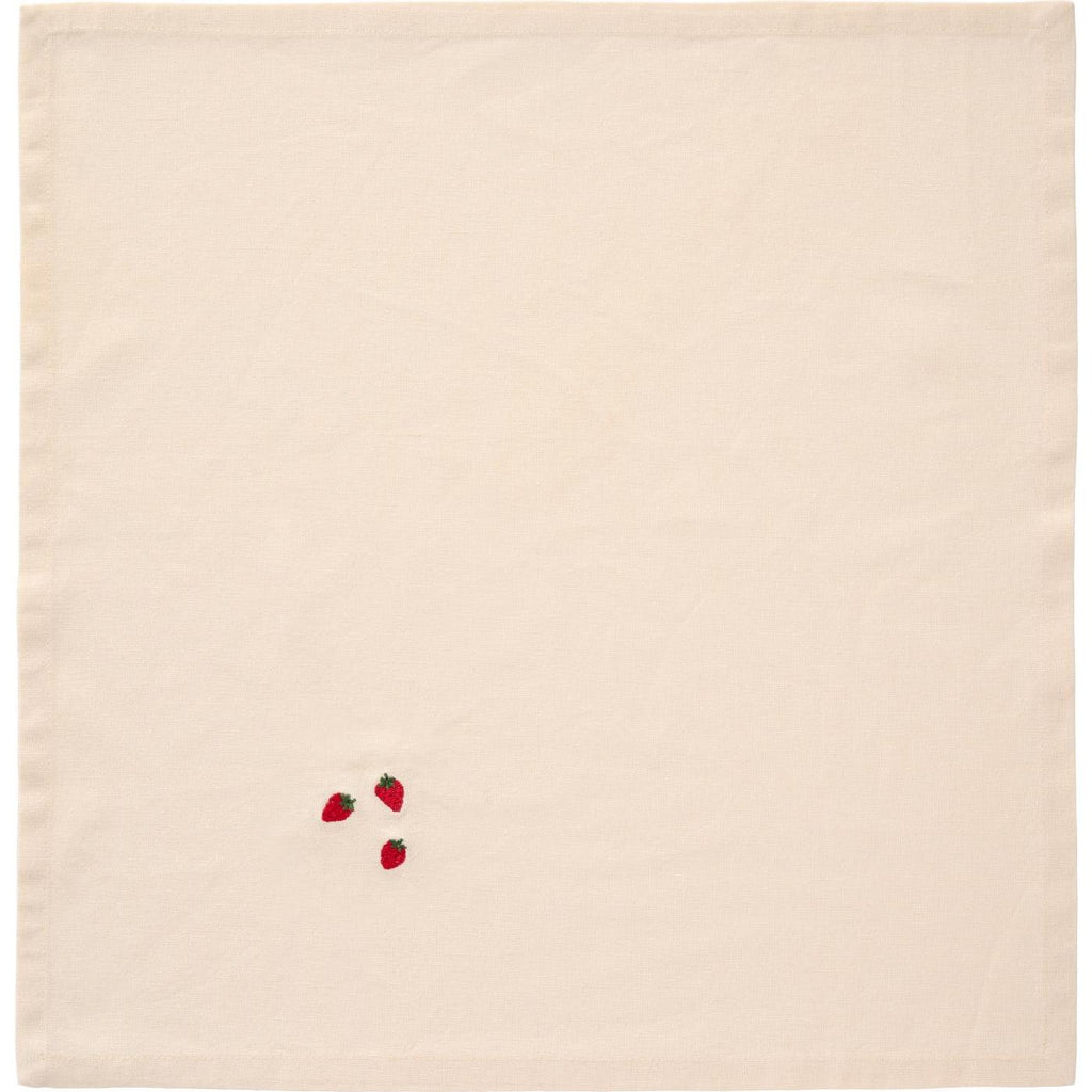 Strawberries Motif Linen Coloured Napkin 40x40cm