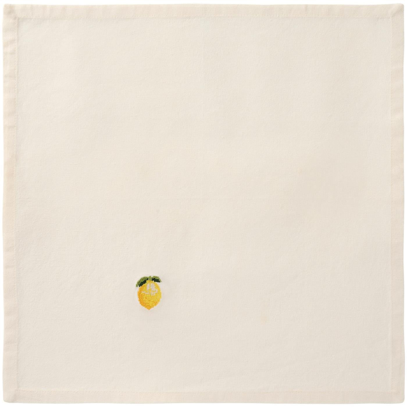 Lemon Motif cream Coloured Napkin 40x40cm