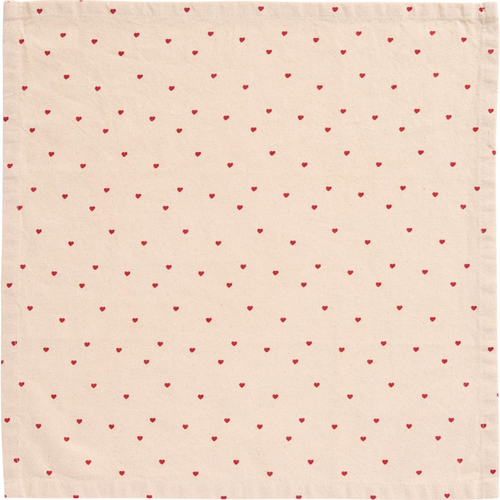 Red Heart Linen Coloured Napkin 40x40cm | Annie Mo's