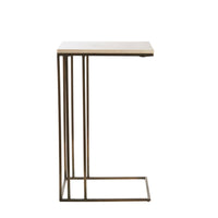 Antique Bronze and Travertine Sans Sofa Table 66cm | Annie Mo's