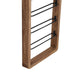 Sorrento Wine Rack for Eight Bottles in Wood and Black Metal 120cm