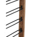 Sorrento Wine Rack for Eight Bottles in Wood and Black Metal 120cm