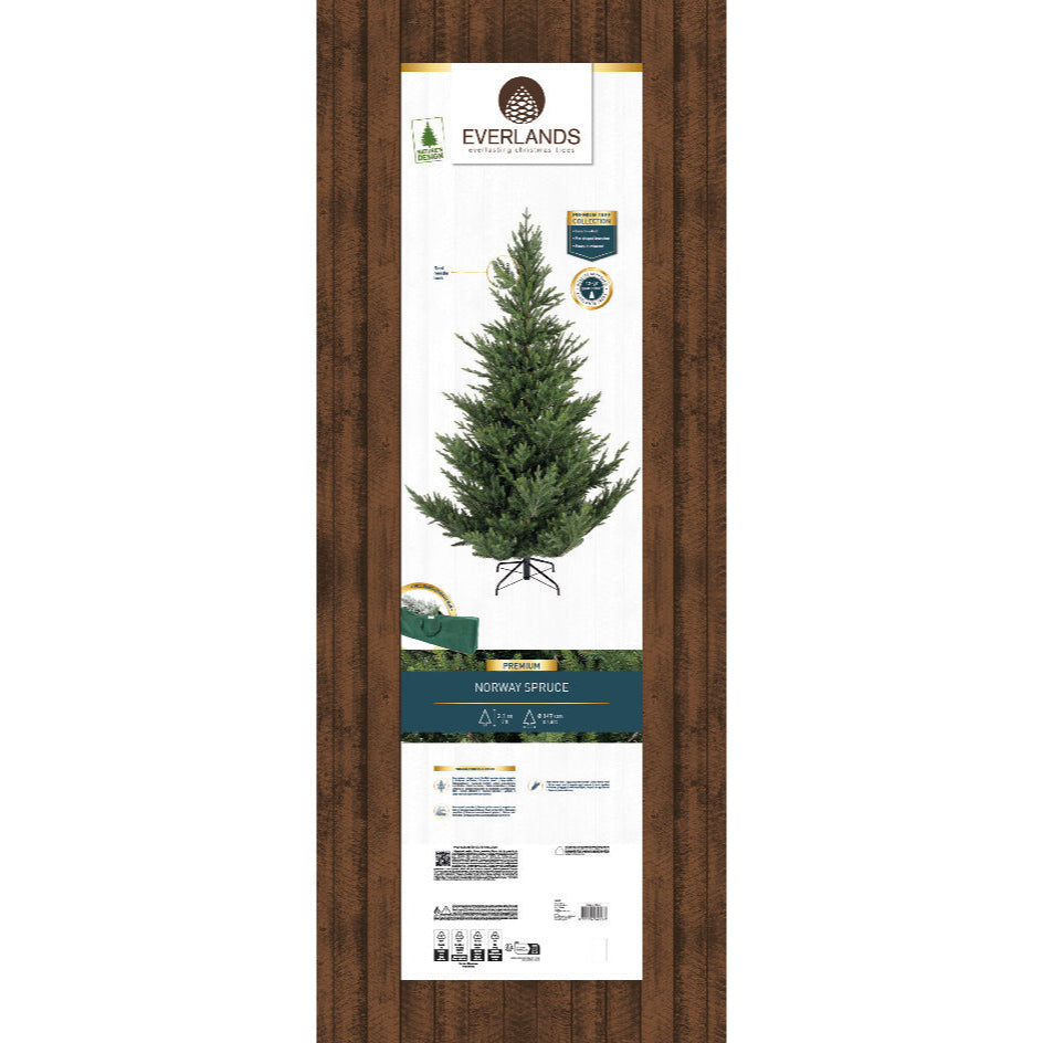 Norway Spruce with Metal Stand 210cm