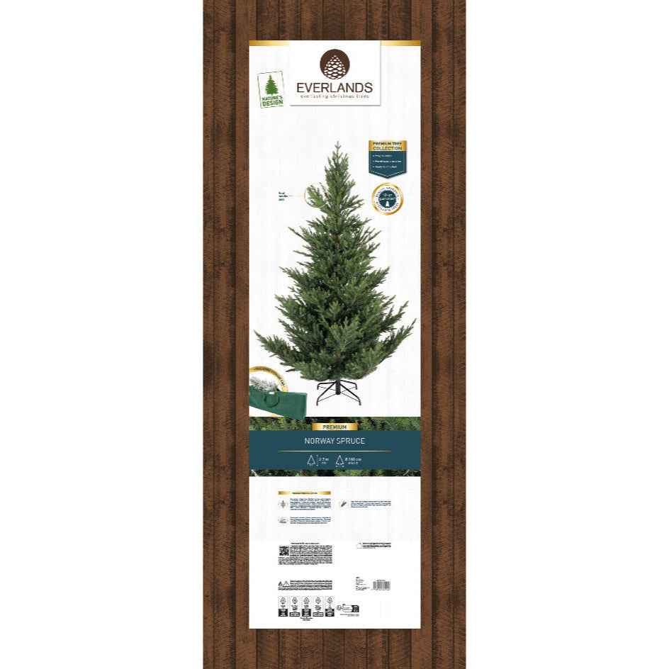 Norway Spruce with Metal Stand 270cm