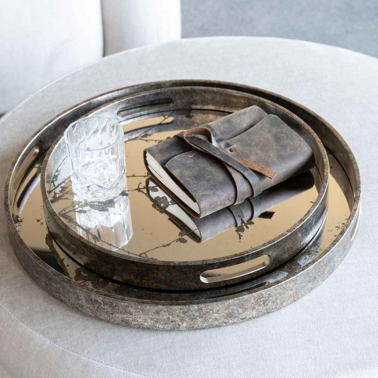 Vienna Antique Gold Blossom Trays - Size Choice