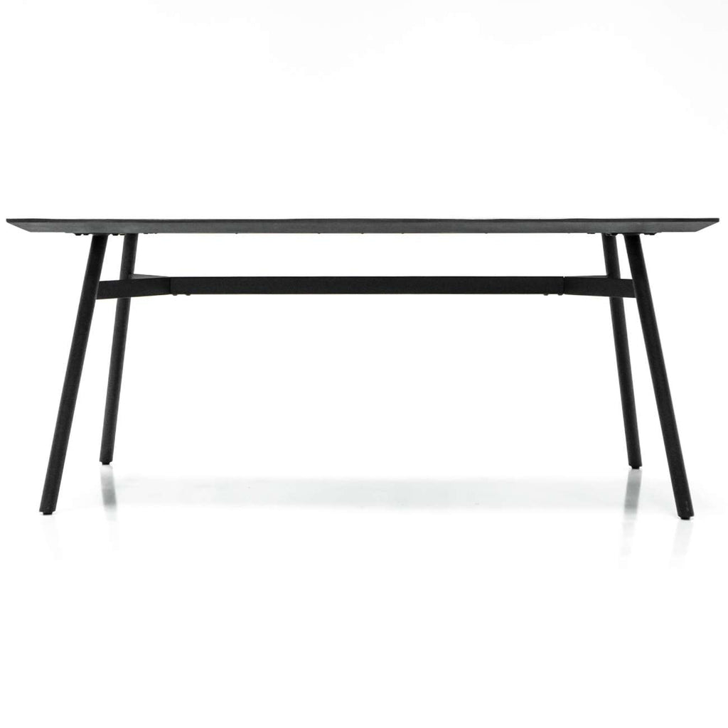Bronx Black Acacia Fixed Dining Table 180cm